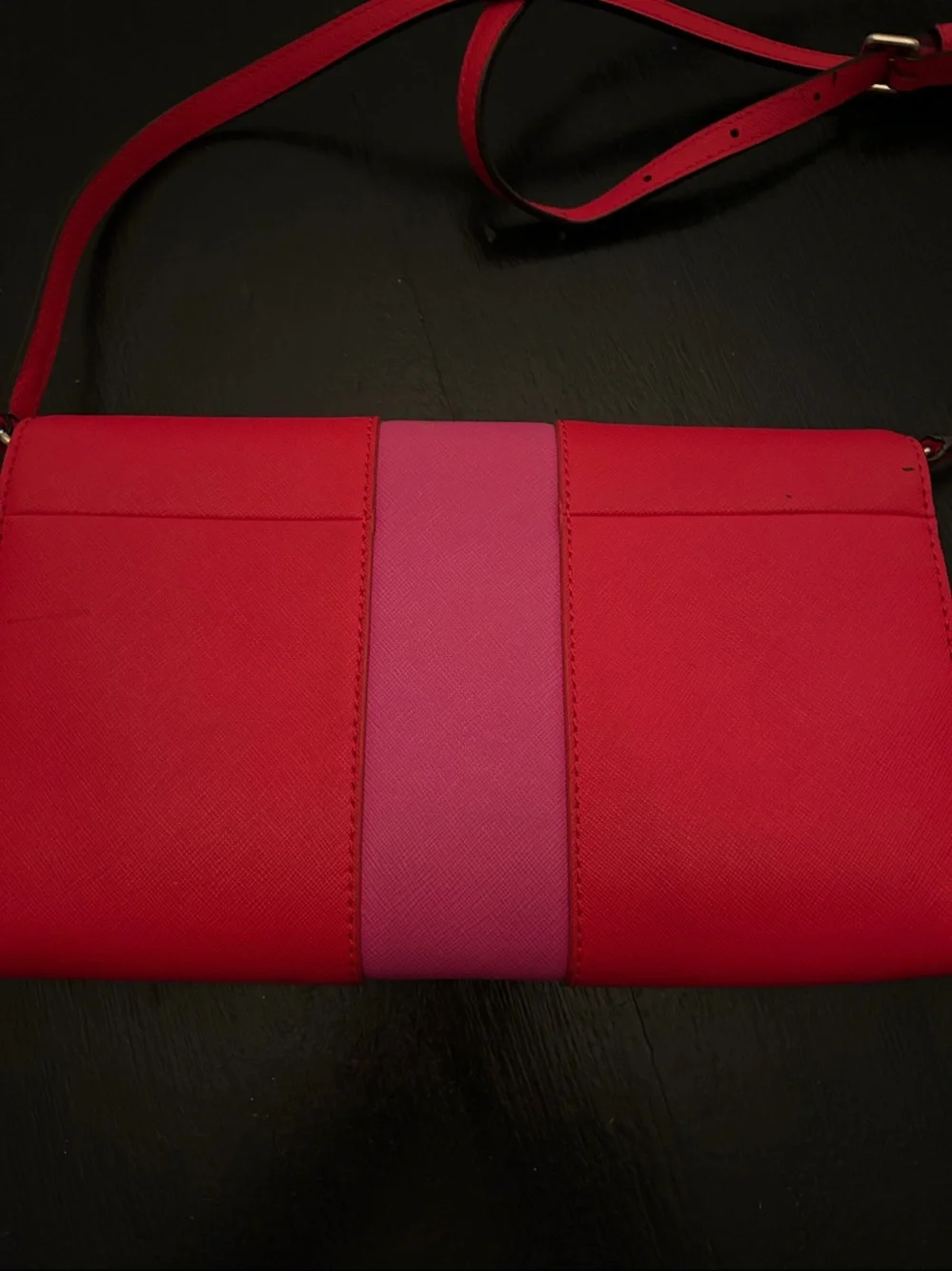 kate spade Red and Pink Crossbody w/adjustable strap